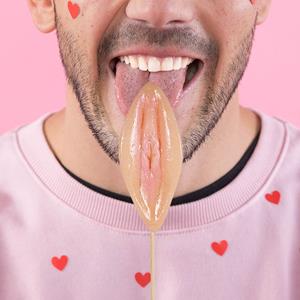 Vagina Lolly Met Aardbeismaak