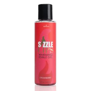 Sensuva Sizzle Lips Warming Edible Gel Aardbei 125 ml