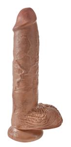 King Cock 10'' with Balls: Dildo, caramell