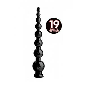 Hosed Graduated Bead Anal Snake Anaaldildo - 19 inch