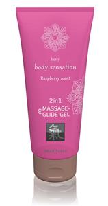 Massage- & Glide Gel 2 In 1 - Framboos (200ml)