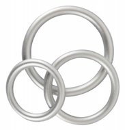 You2Toys Penisring-Set aus Silikon - Metallic