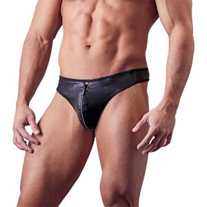 Svenjoyment Underwear Mannenstring Met Rits Met Strass-Steentjes