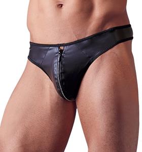 Svenjoyment Underwear Mannenstring Met Rits Met Strass-Steentjes