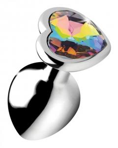 Booty Sparks Rainbow Heart Buttplug - Middel