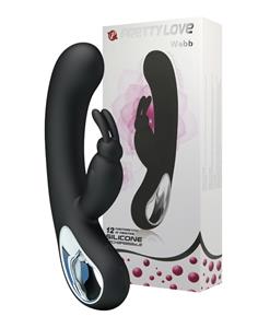 Pretty Love Webb Rabbit Vibrator - Zwart