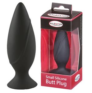 Malesation - Siliconen Butt Plug small - Zwart