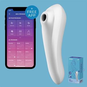 Satisfyer - Dual Pleasure Air Pulse Vibrator Wit - Luchtdruk Vibrator