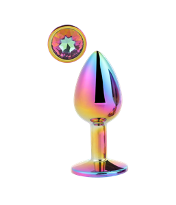 Dream Toys - Gleaming Love - Silver plug - Aluminium buttplug met siersteen