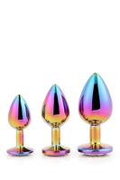Dream Toys - Gleaming Love - Aluminium buttplug set met siersteen - 3 stuks