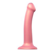 Strap-On-Me - Dildo Metallic Roze - Buigbare Dildo, Voorbind Dildo, Zuignap Dildo