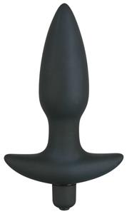 Erotic Treasure Black Velvets Vibrating Butt Plug Medium