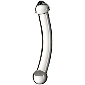 Sinful Double Glazen Dildo 21 cm     - Doorzichtig