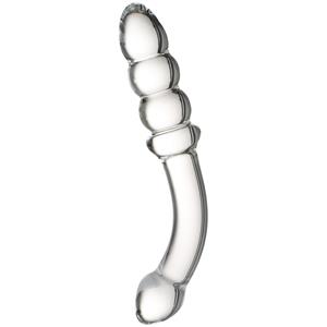 Sinful Ribbed Glazen Dildo       - Doorzichtig