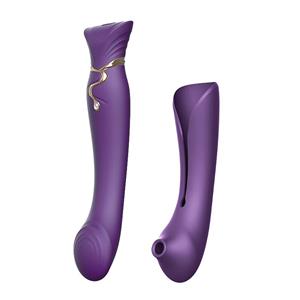 Zalo  Queen Set G-spot PulseWave Vibrator Met Suction Sleeve Groen