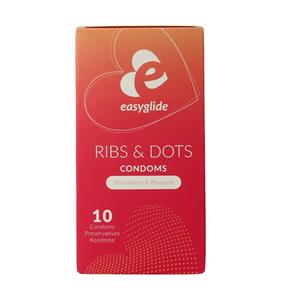 EasyGlide  Ribs and Dots Condooms - 10 stuks