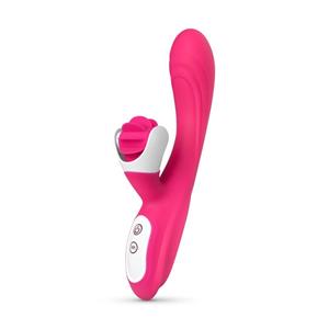 EasyToys Online Only Rabbit Vibrator Met Roterende Tong - Roze