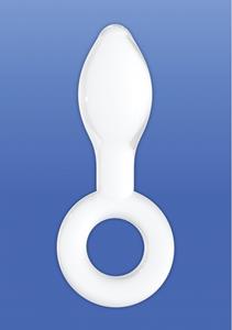 Chrystalino Plugger -  White glazen dildo