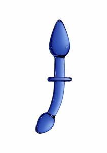 Chrystalino Doubler - Blue glazen dildo