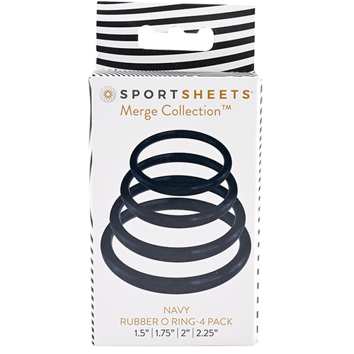 Sportsheets  Navy O Ring 4-Pack Rubberen O-Ringen/ Penis Ringen