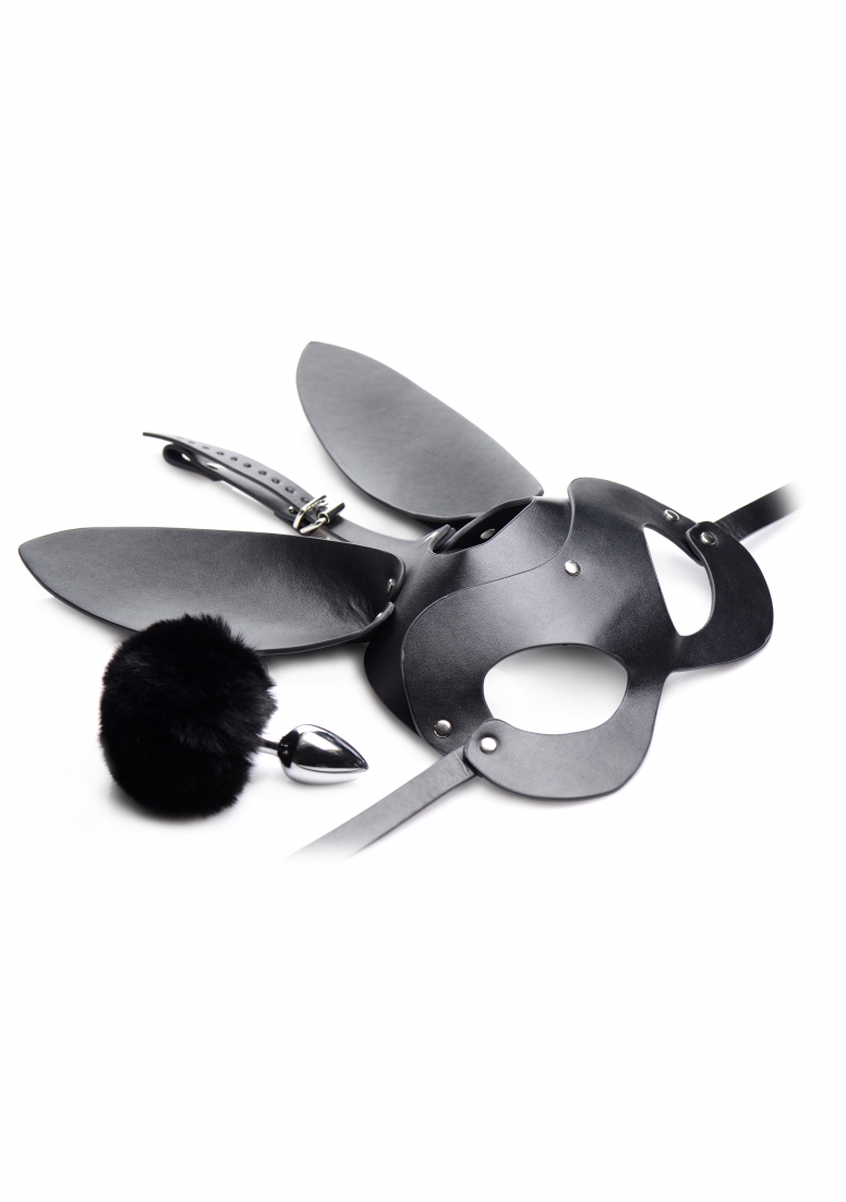TZ Bunny Mask with Plug - Black