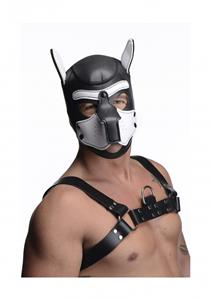 Neoprene Puppy Hood - Black and White