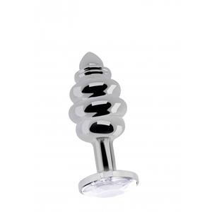 Ribbed Diamond Plug - Zilver