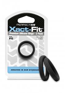 10 Xact-Fit Cockring 2-Pack - Black