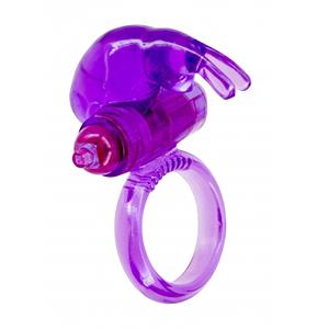 Ultra Soft Jelly Vibrating Rabbit Cockring - Purple