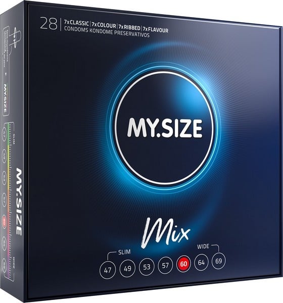 MySize PRO 60mm - Ruimere XL Condooms Mix - 28 stuks