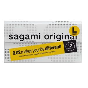 Sagami Original - Ultradunne Latexvrije Condooms - Maat L 12 stuks (pakketpost)