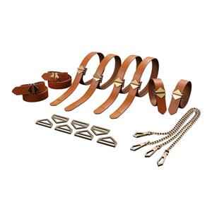 LOCKINK  8-Bondage-Riemen Restrain Set - bruin