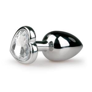 Anal Collection Zilveren buttplug met kristallen hart