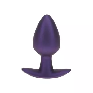 Ouch! Gladde Siliconen Buttplug 3.4 cm - Metallic Paars
