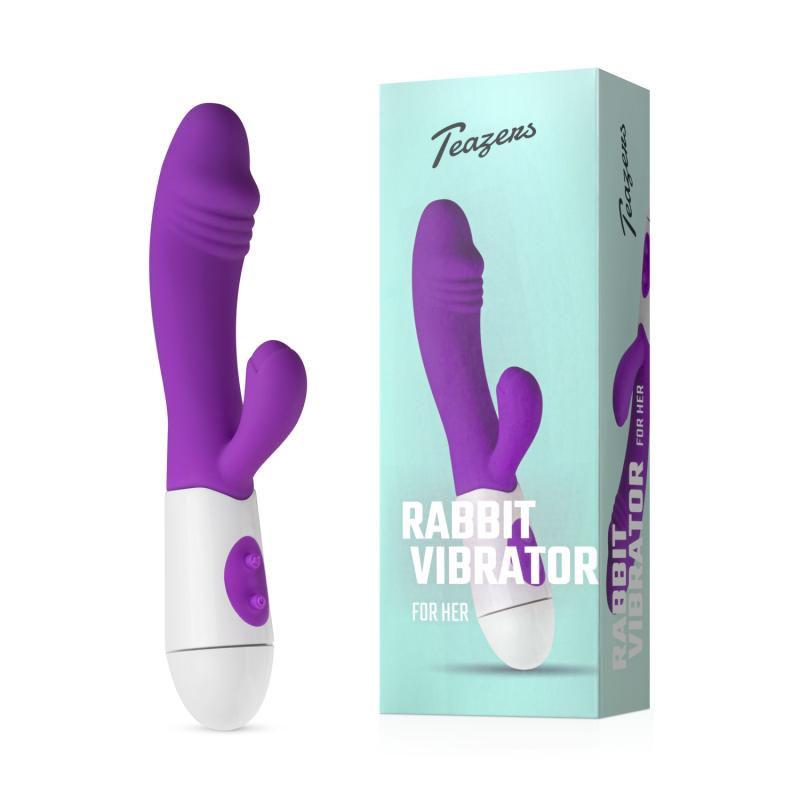 Teazers Realistische Rabbit Vibrator - Paars