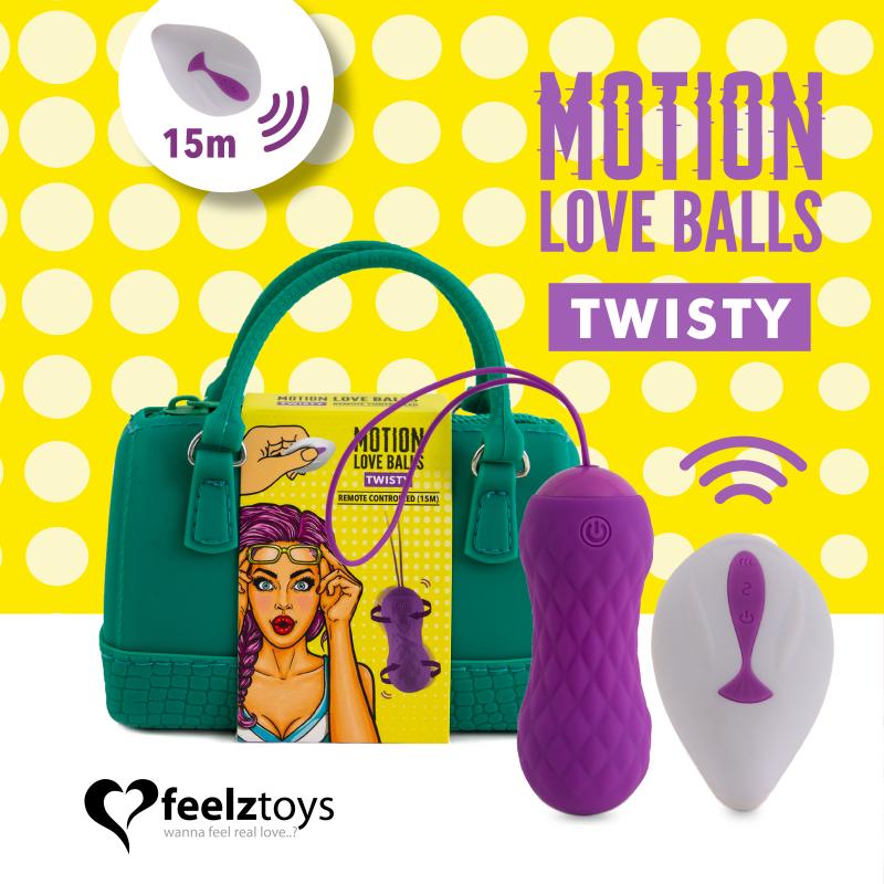 Feelztoys  OP AFSTAND BEDIENBARE BEWEGENDE LIEFDESBALLEN TWISTY