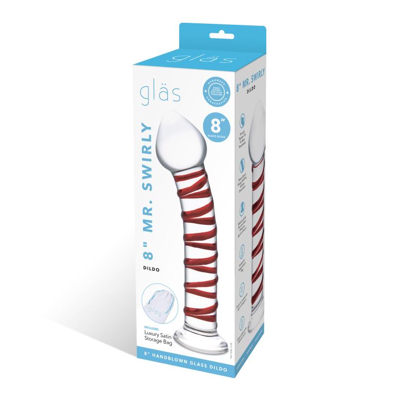 Glas  Mr. Swirly Dildo 20,3 cm