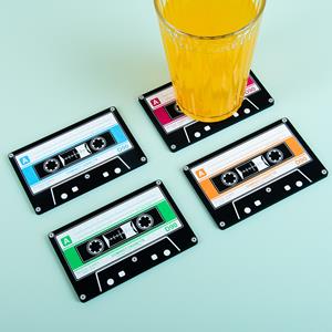 invotis Cassettebandjes onderzetters (set van 4)