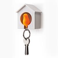 Sparrow Keyring - Wit Huisje En Oranje Vogel