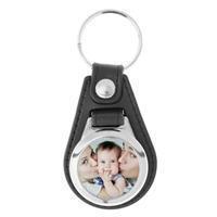 YourSurprise Sleutelhanger met foto - Leer - Rond