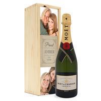 YourSurprise Champagne in bedrukte kist - Moët & Chandon (750ml)