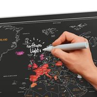 luckies Scratch Map Krijtbord Kras Wereldkaart