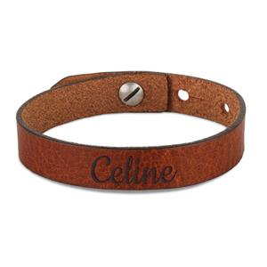 Leren armband - Dames - Bruin