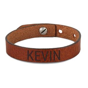 Leren armband - Heren - Bruin