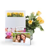 Brievenbus rozen - Geel