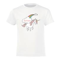 Unicorn T-shirt - Kids - Wit - 12 jaar