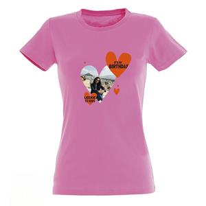 T-shirt - Vrouw - Roze - XXL