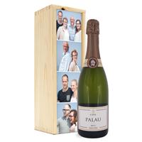 Cava in bedrukte kist - Palau Gazo (750ml)