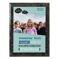 Beste Juf / Meester oorkonde - Marmer look