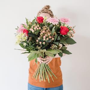 Bloemen - Boeket Roze (Middel)